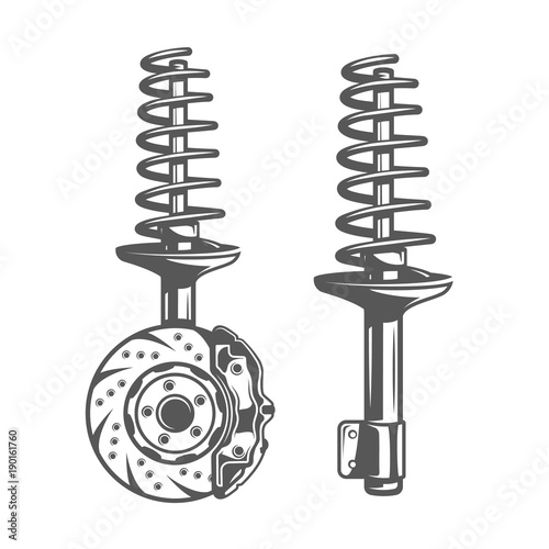 Vintage element of the car service