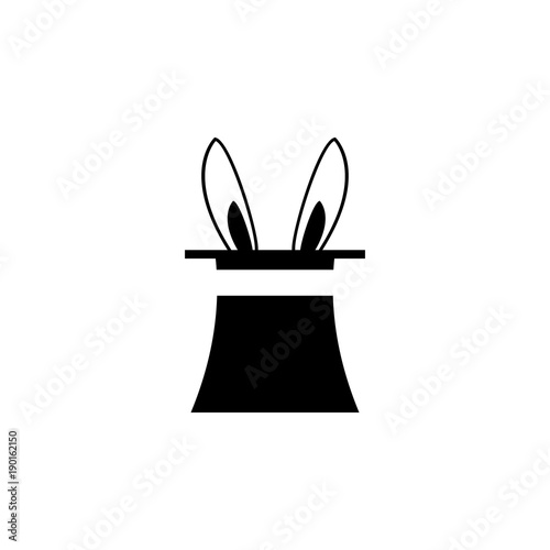 hare in the magician's hat icon. Elements amusement park concept and web apps. Icon for website design and development, app development. Premium icon