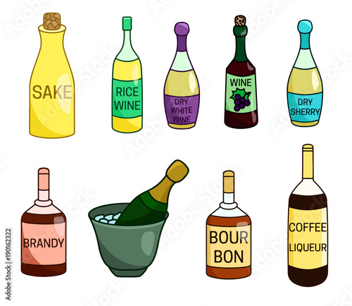 Set icons of different kinds of kitchenware vector illustration sketch