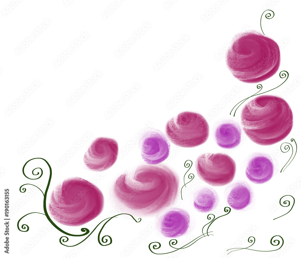 Colorful hand drawn violet flower roses on white background, isolated illustration for Saint Valentine's Day greeting card painted by watercolor and pencil chalk on canvas, high quality Colorful hand drawn violet flower roses on white background, isolated illustration for Saint Valentine's Day greeting card painted by watercolor and pencil chalk on canvas, high quality