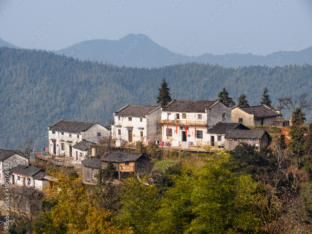 Beautiful villages on the ridge of mountain,  Mulihong village is famouse in Huangshan Scenic Spot.