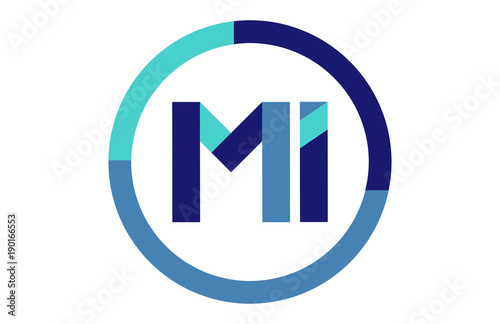 MI Global Circle Ribbon letter Logo 