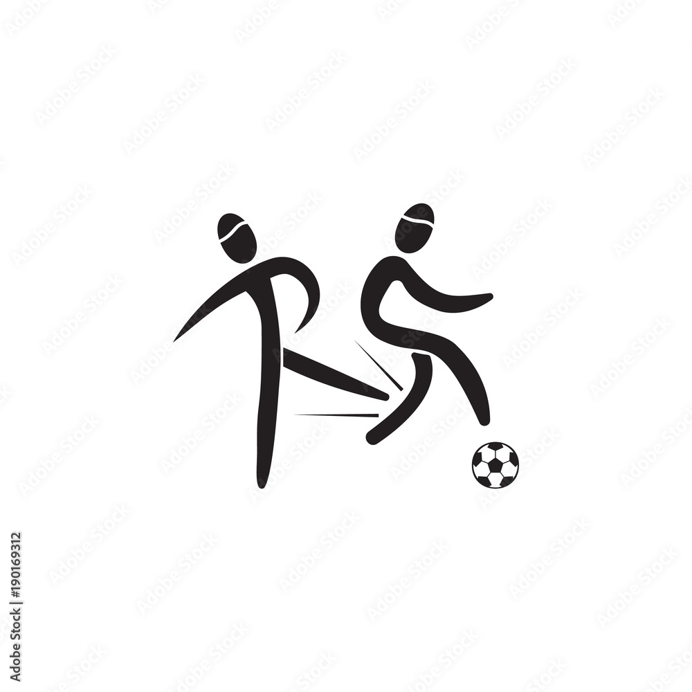 offense in soccer icon. Element of figures of sportsman icon. Premium quality graphic design icon. Signs, symbols collection icon for websites, web design, mobile app