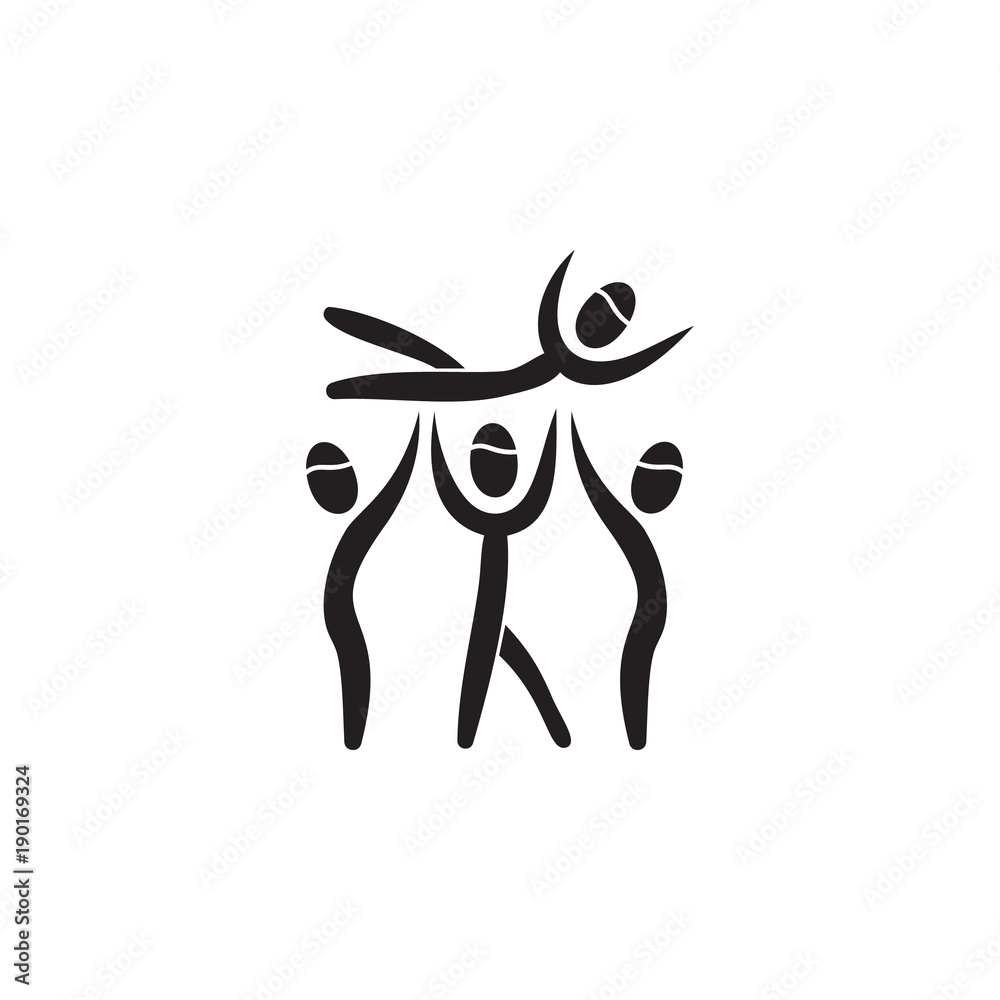 win players raise coach icon. Element of figures of sportsman icon. Premium quality graphic design icon. Signs, symbols collection icon for websites, web design, mobile app win players raise coach icon. Element of figures of sportsman icon. Premium quality graphic design icon. Signs, symbols collection icon for websites, web design, mobile app