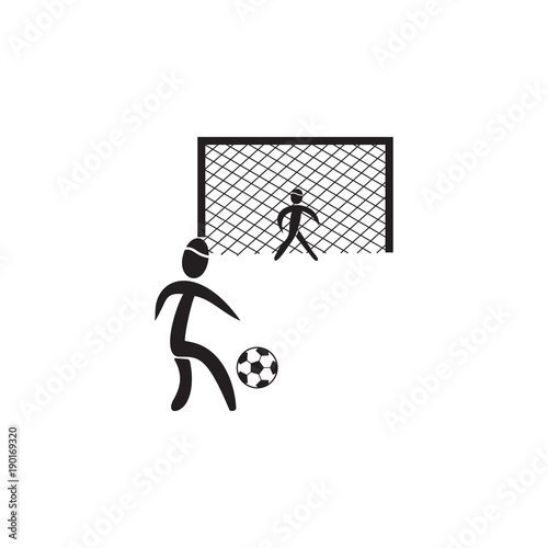 Penalty in soccer icon. Element of figures of sportsman icon. Premium quality graphic design icon. Signs, symbols collection icon for websites, web design, mobile app