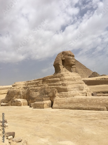 Sphinx  .Great  Pyramids  . Giza .Egypt