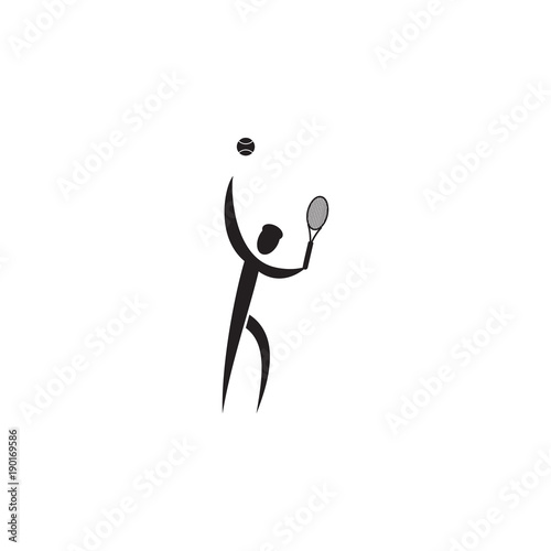 pitch in tennis icon. Element of figures of sportsman icon. Premium quality graphic design icon. Signs, symbols collection icon for websites, web design, mobile app