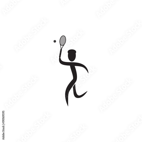 hitting the ball in tennis icon. Element of figures of sportsman icon. Premium quality graphic design icon. Signs, symbols collection icon for websites, web design, mobile app