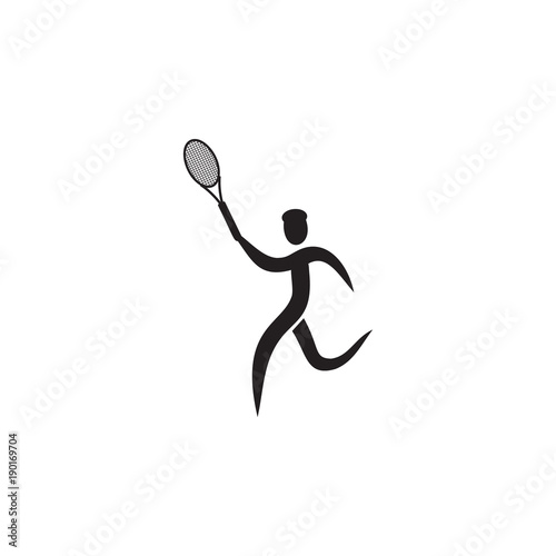 Tennis swing icon. Element of figures of sportsman icon. Premium quality graphic design icon. Signs, symbols collection icon for websites, web design, mobile app