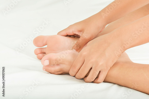 foot massage   in women