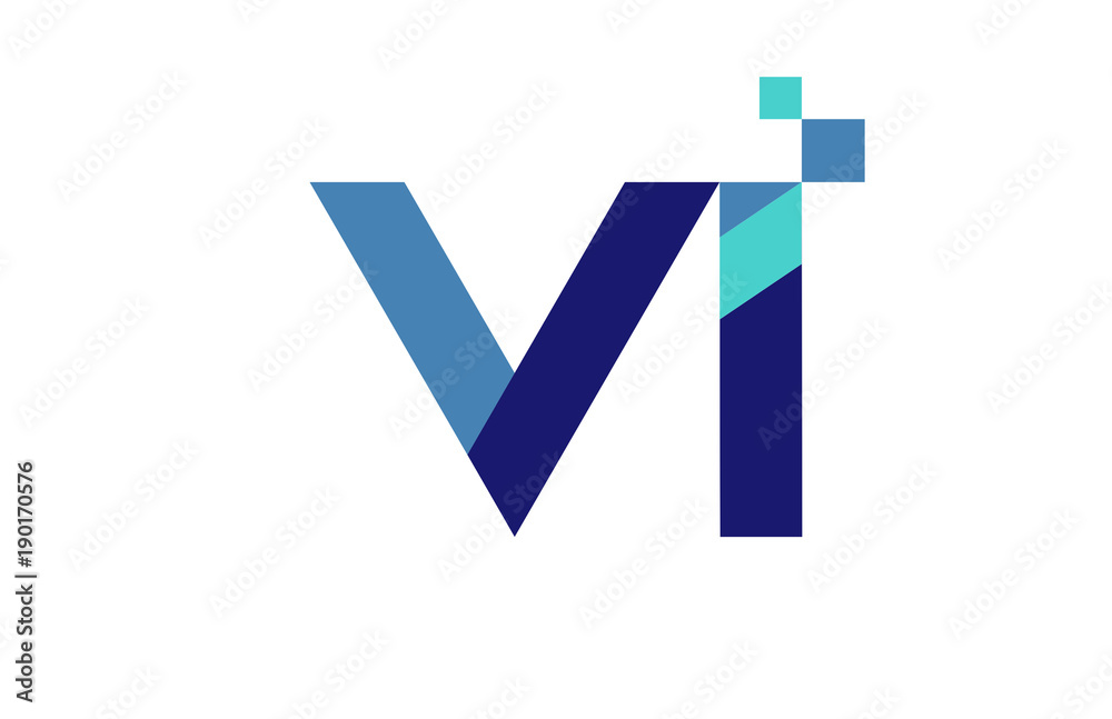 VI Digital Ribbon Letter Logo VI Digital Ribbon Letter Logo