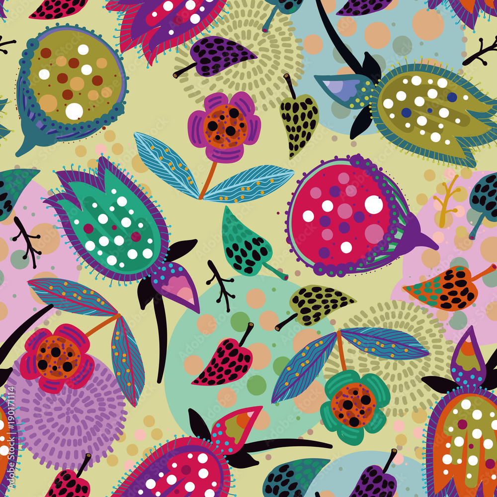 Fototapeta premium Seamless floral pattern.