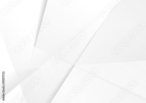 Abstract grey and white hi-tech polygonal corporate background. Vector minimal geometry graphic design