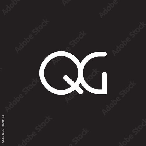 initial letter rounded logo modern white