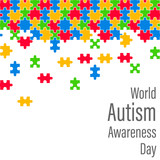 Colorful Jigsaw Drop World Autism Awareness Day
