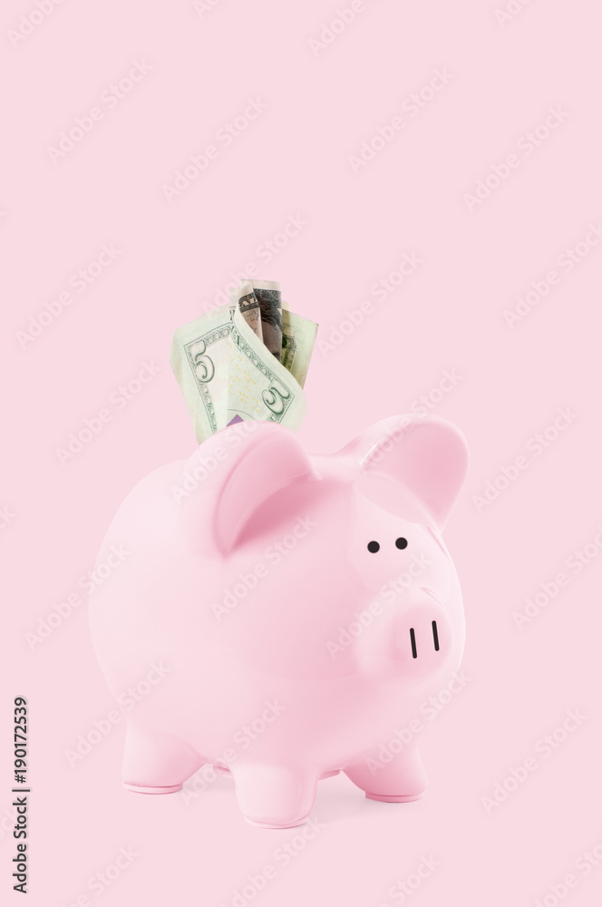 pink money background