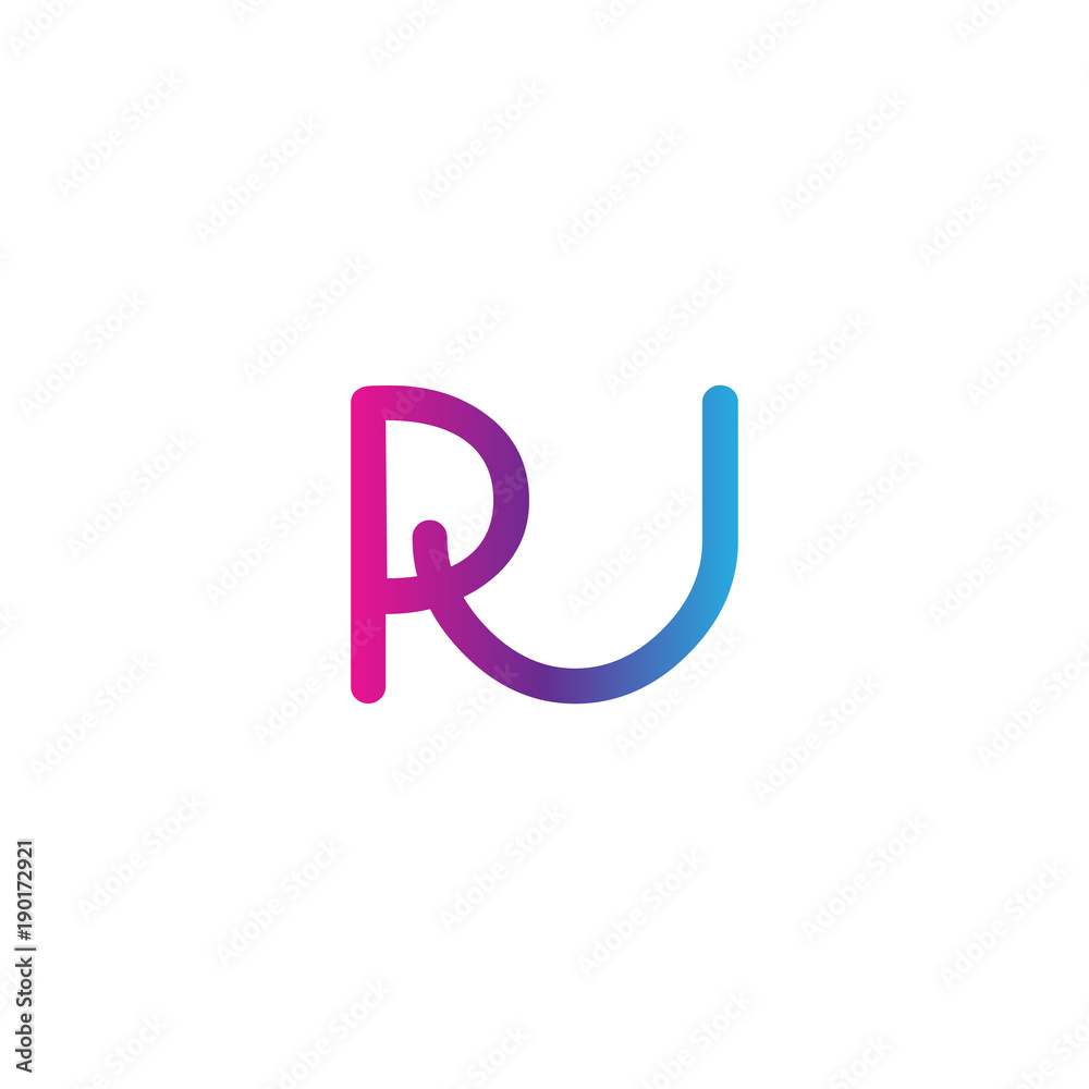 initial letter rounded logo modern, colorful gradient initial letter rounded logo modern, colorful gradient