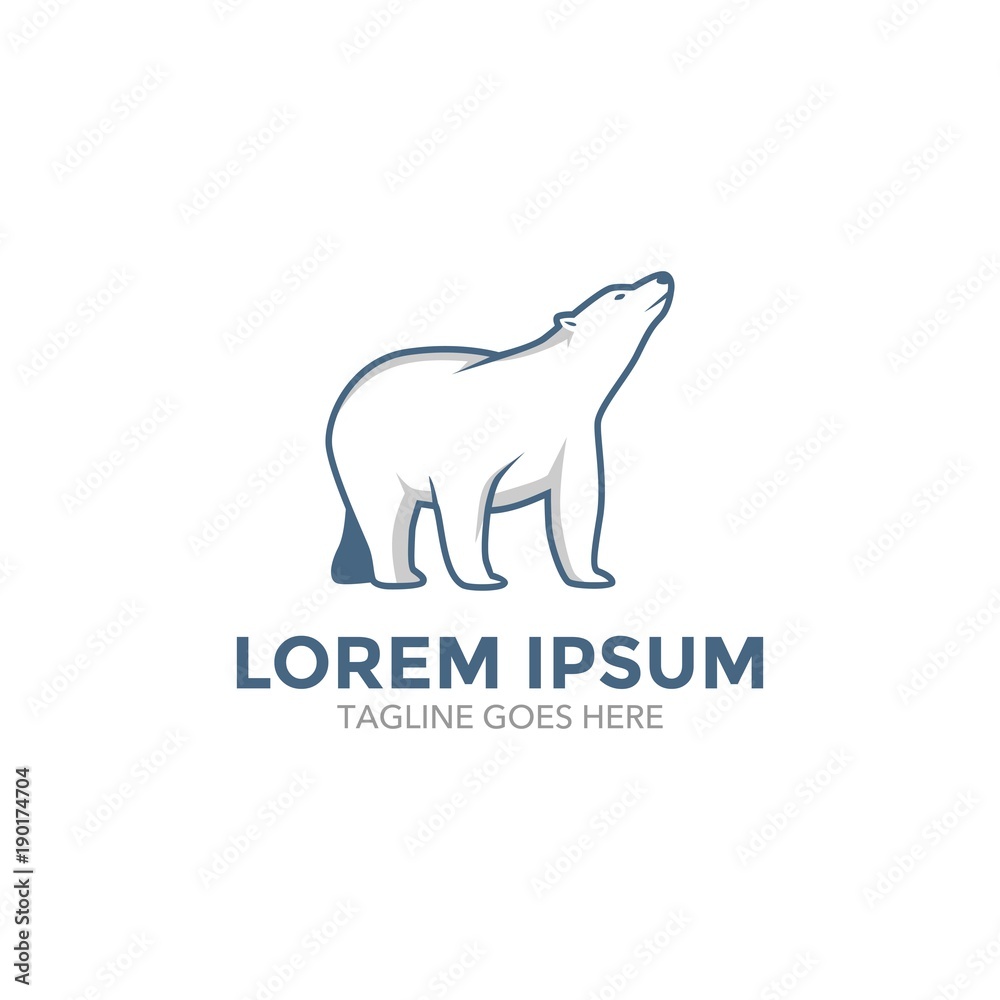 Obraz premium Polar Bear Logo. Vector. Editable