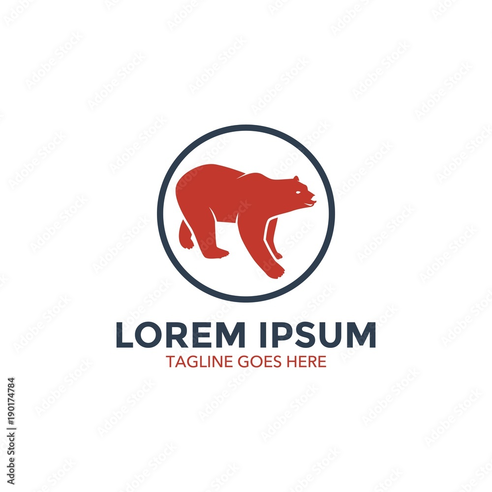 Obraz premium Polar Bear Logo. Vector. Editable