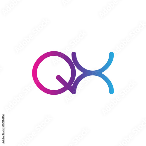 initial letter rounded logo modern, colorful gradient © liarocer