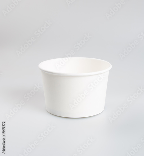 Paper food container or cup on a background.