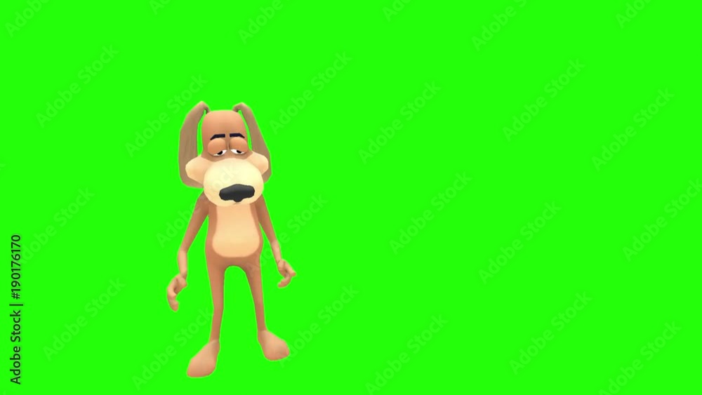 Sad depressed lonely animated cartoon dog hound canine pooch mutt ...