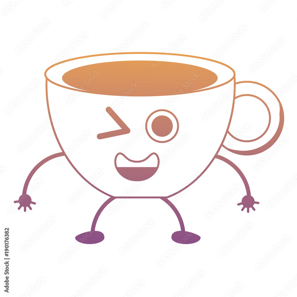 Kawaii coffee mug icon Kawaii coffee mug icon