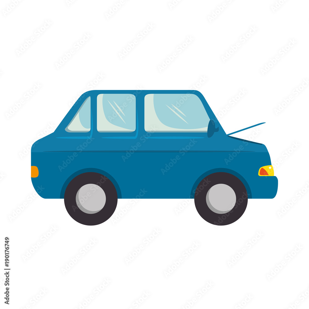 car with the hood open vector illustration design