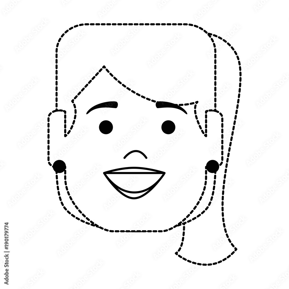 beautiful woman head avatar character vector illustration design