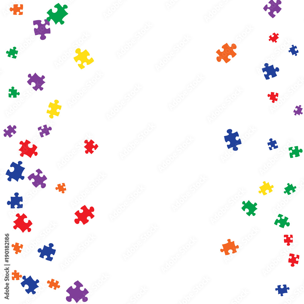 Confetti Background Pattern. Puzzle pieces and big ideas design, vector illustration graphic Confetti Background Pattern. Puzzle pieces and big ideas design, vector illustration graphic