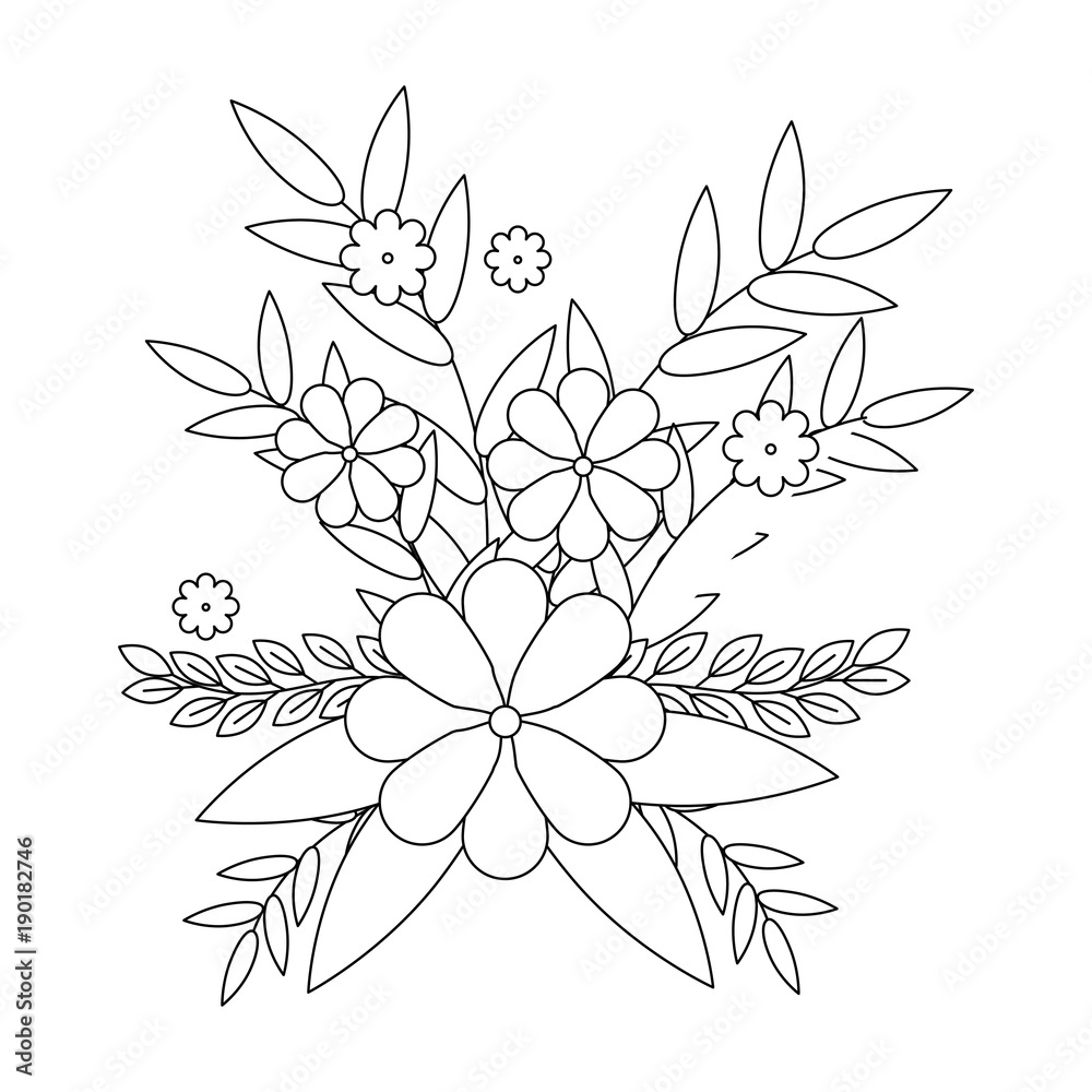 Obraz premium cute floral decoration icon vector illustration design