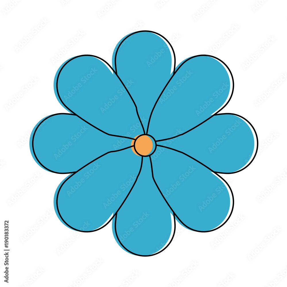 cute flower decorative icon vector illustration design