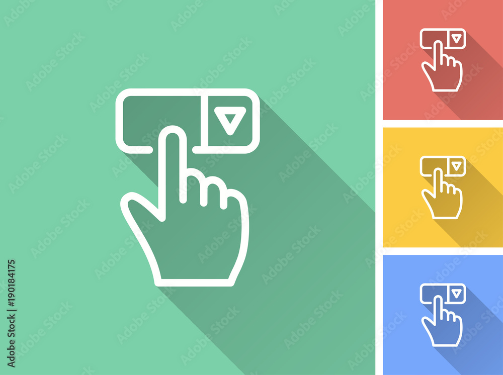 Click - vector icon. Click - vector icon.