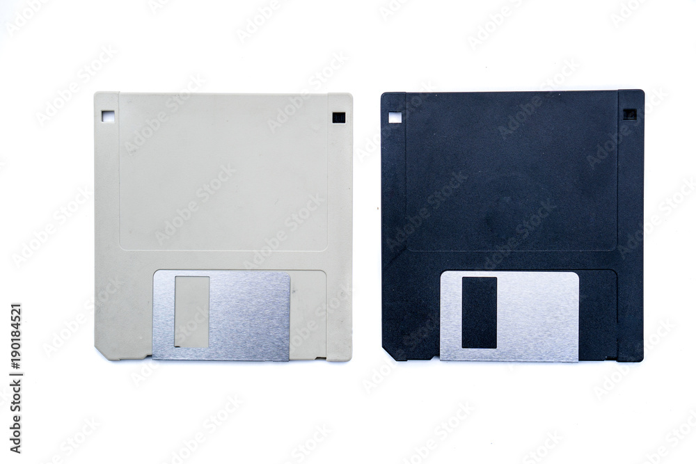 Two 3 1/4 floppy disks. Two 3 1/4 floppy disks.