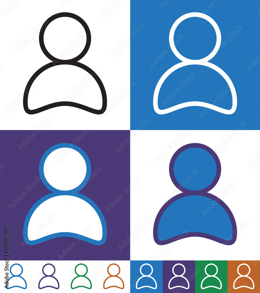 Profile Flat minimal icon vector Profile Flat minimal icon vector