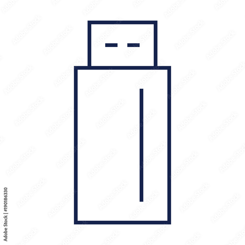 Pen Drive Flat minimal icon vector Pen Drive Flat minimal icon vector