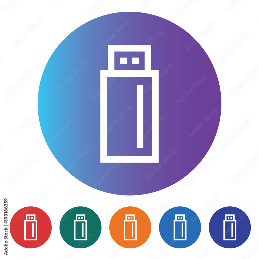 Pen Drive Flat minimal icon vector Pen Drive Flat minimal icon vector
