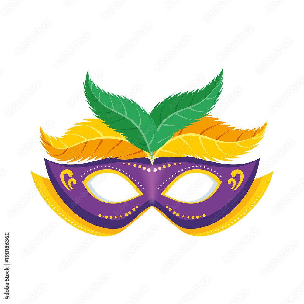 carnival mask with feathers vector illustration design carnival mask with feathers vector illustration design