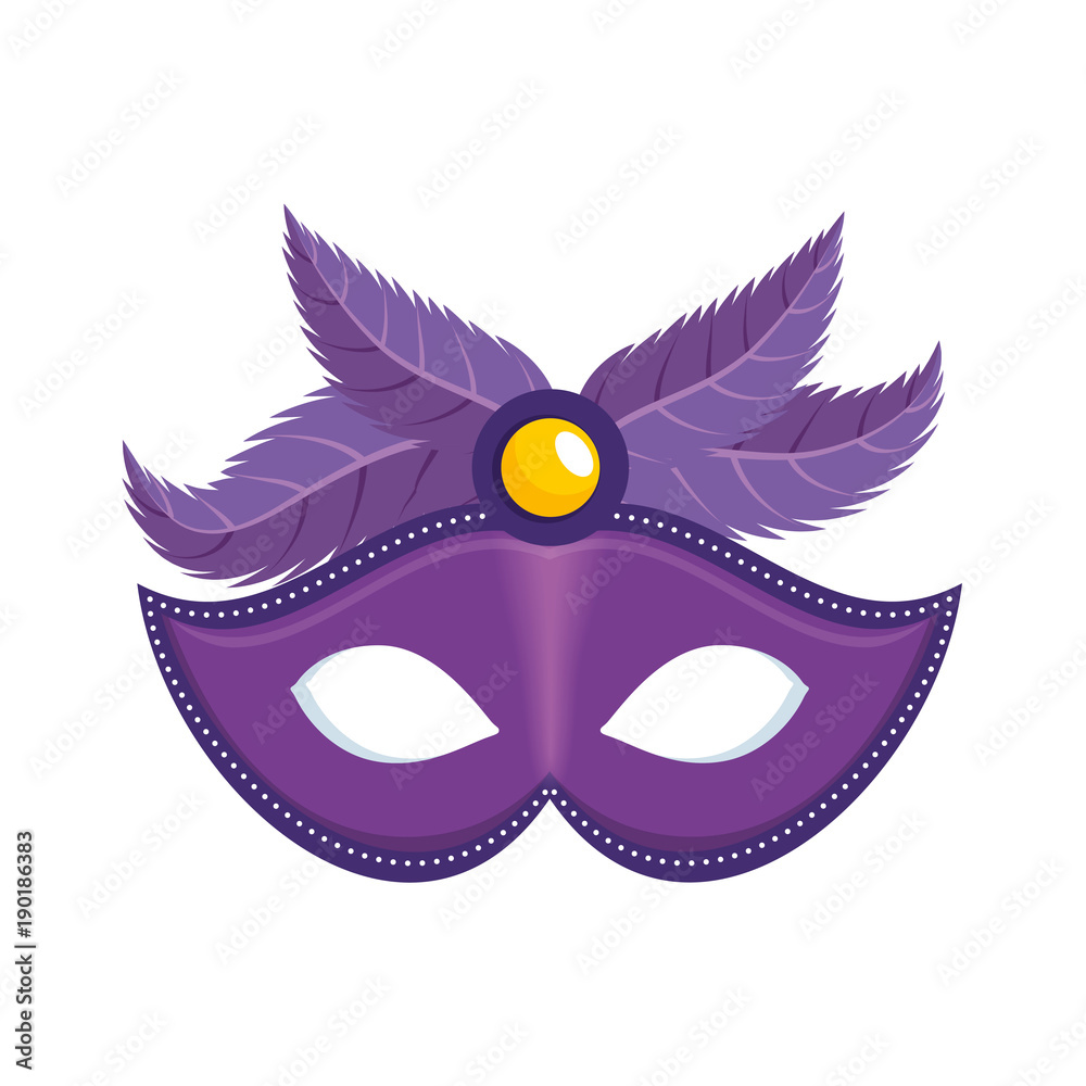 carnival mask with feathers vector illustration design carnival mask with feathers vector illustration design