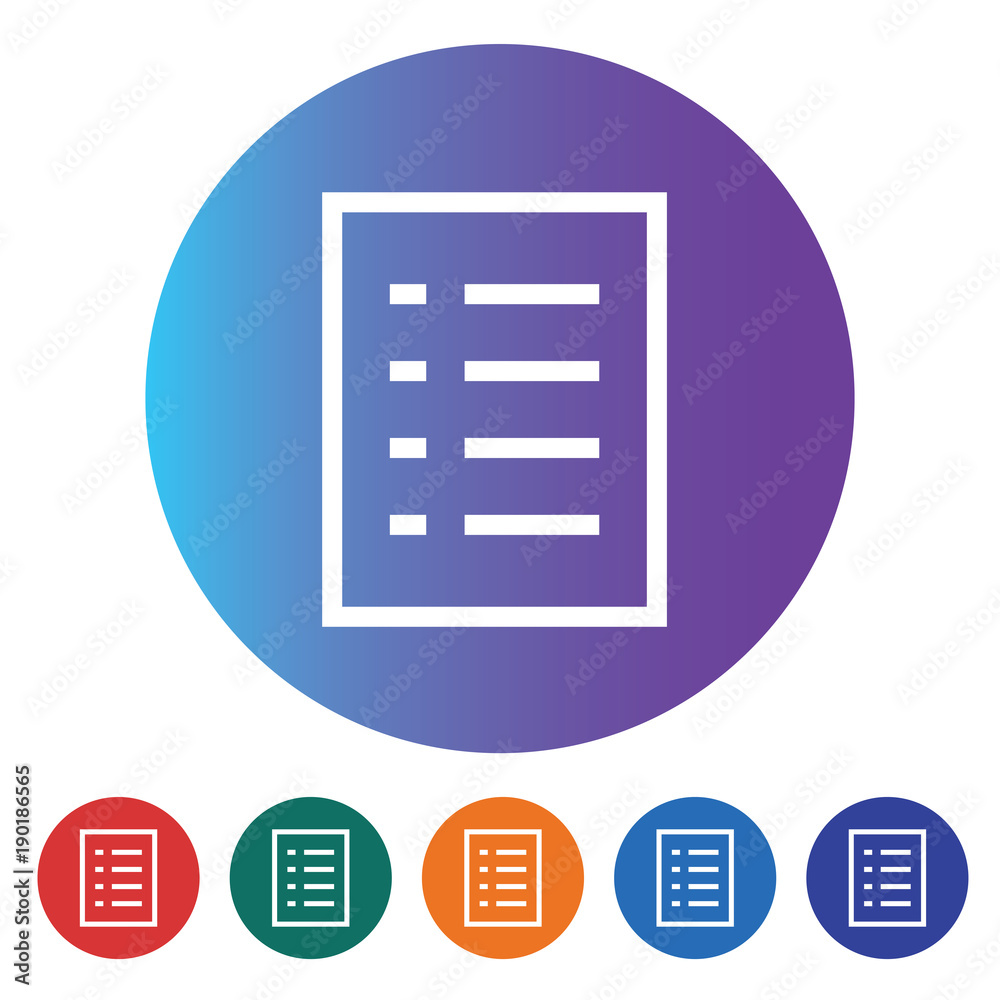 Notes Flat minimal icon vector Notes Flat minimal icon vector