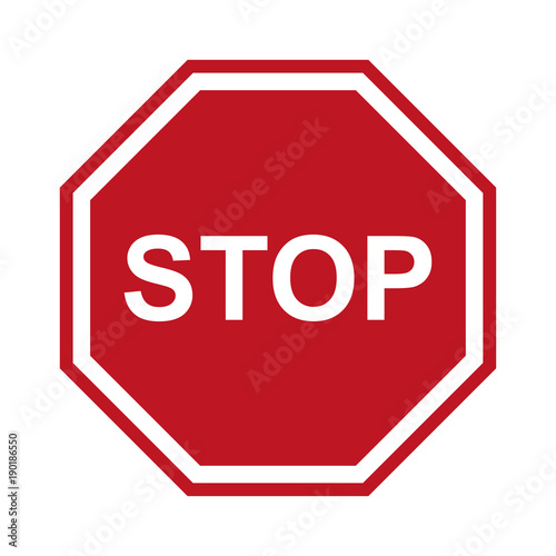 Stop sign. Danger. Prohibiting. for your design. Red.