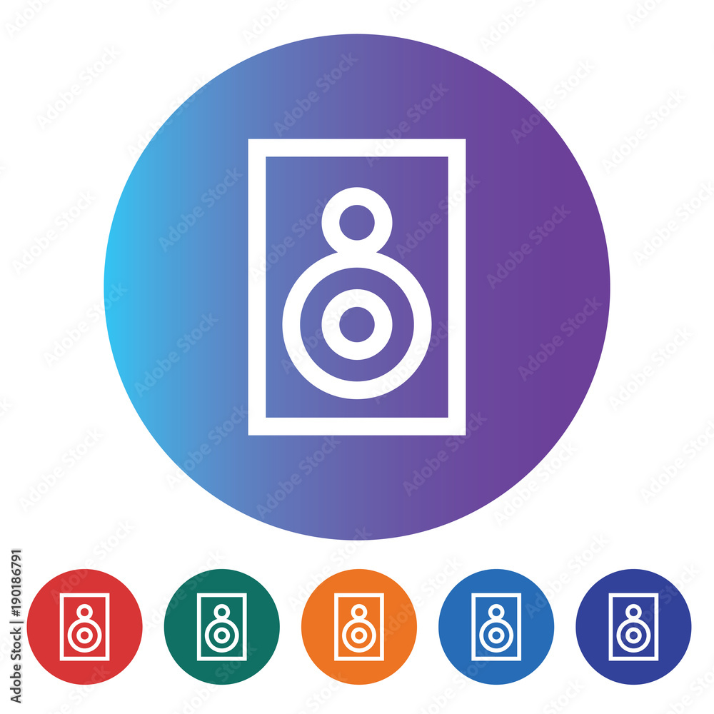 Speaker Flat minimal icon vector Speaker Flat minimal icon vector