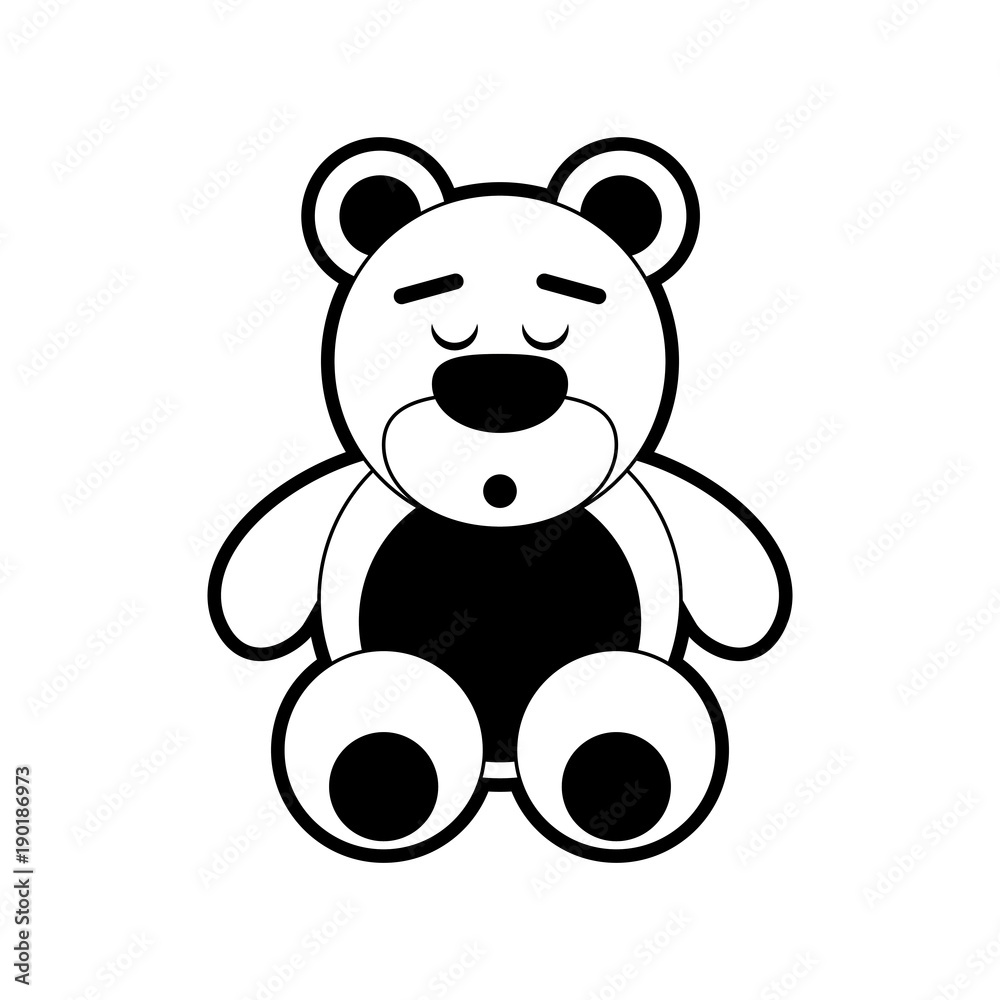 teddy sleep bear icon vector illustration graphic design teddy sleep bear icon vector illustration graphic design