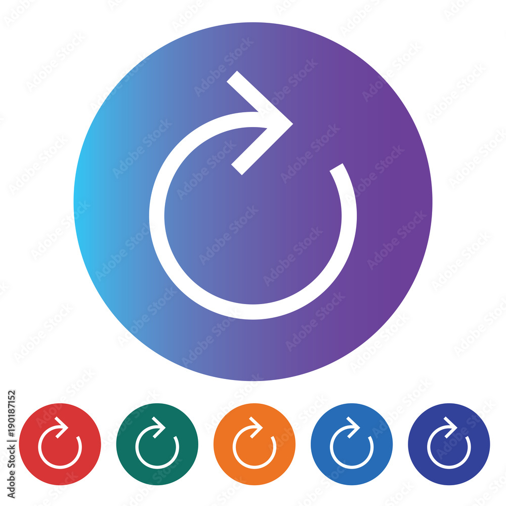 Refresh,rotation arrow Flat minimal icon vector