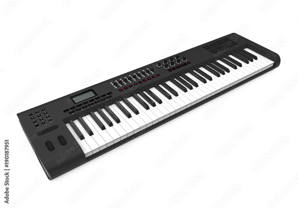 Electronic Synthesizer Piano Keyboard Isolated Electronic Synthesizer Piano Keyboard Isolated