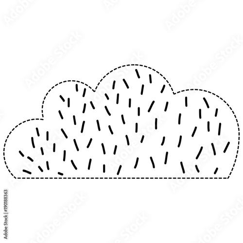 dotted shape natural bush plant flat design
