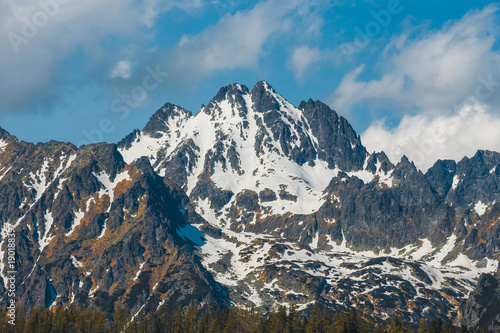 Landscape of High Tatra Mountains, Strbske Pleso, Slovakia