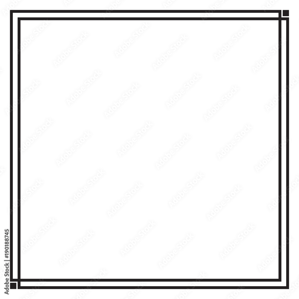 Decorative frame and border , Square, Black and white, Vector illustration Decorative frame and border , Square, Black and white, Vector illustration