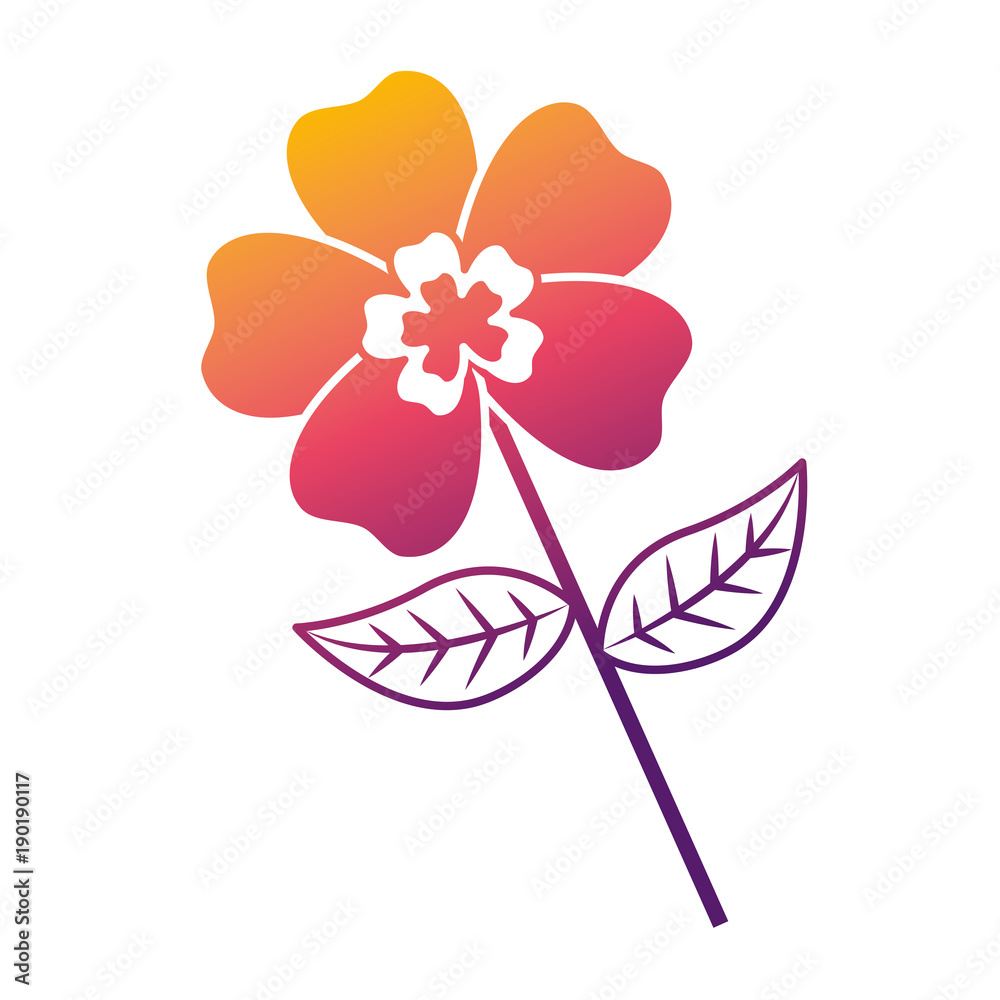 flower stem petal leaves natural spring image vector illustration flower stem petal leaves natural spring image vector illustration