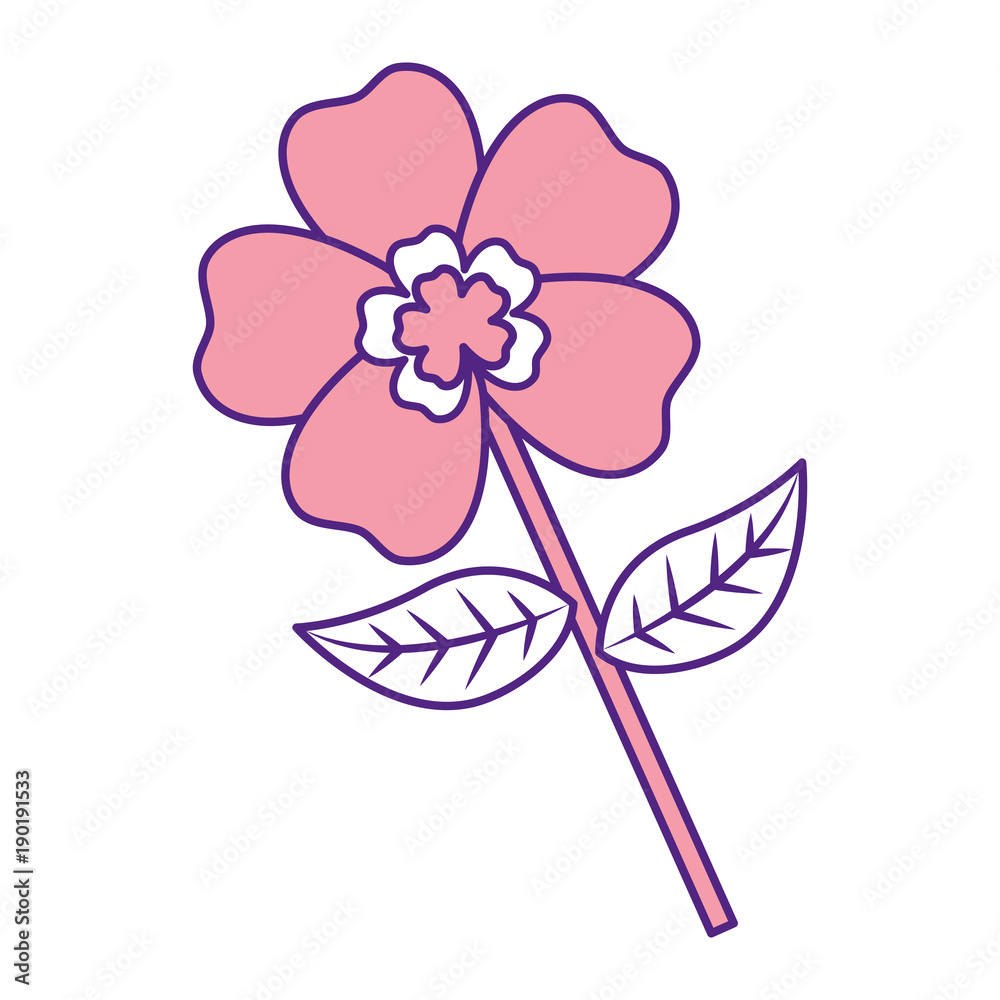 flower stem petal leaves natural spring image vector illustration pink image design flower stem petal leaves natural spring image vector illustration pink image design